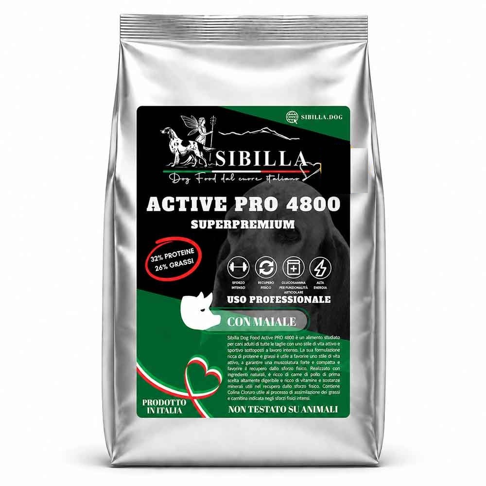 Sacco Crocchette Superpremium Active Pro 4800 - Cane Adulto lavoro intenso