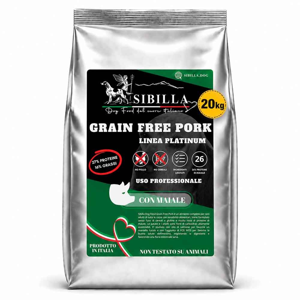 Sacco Kg 20 Crocchette Platinum Grain Free Pork - Adulti sensibilità alimentari