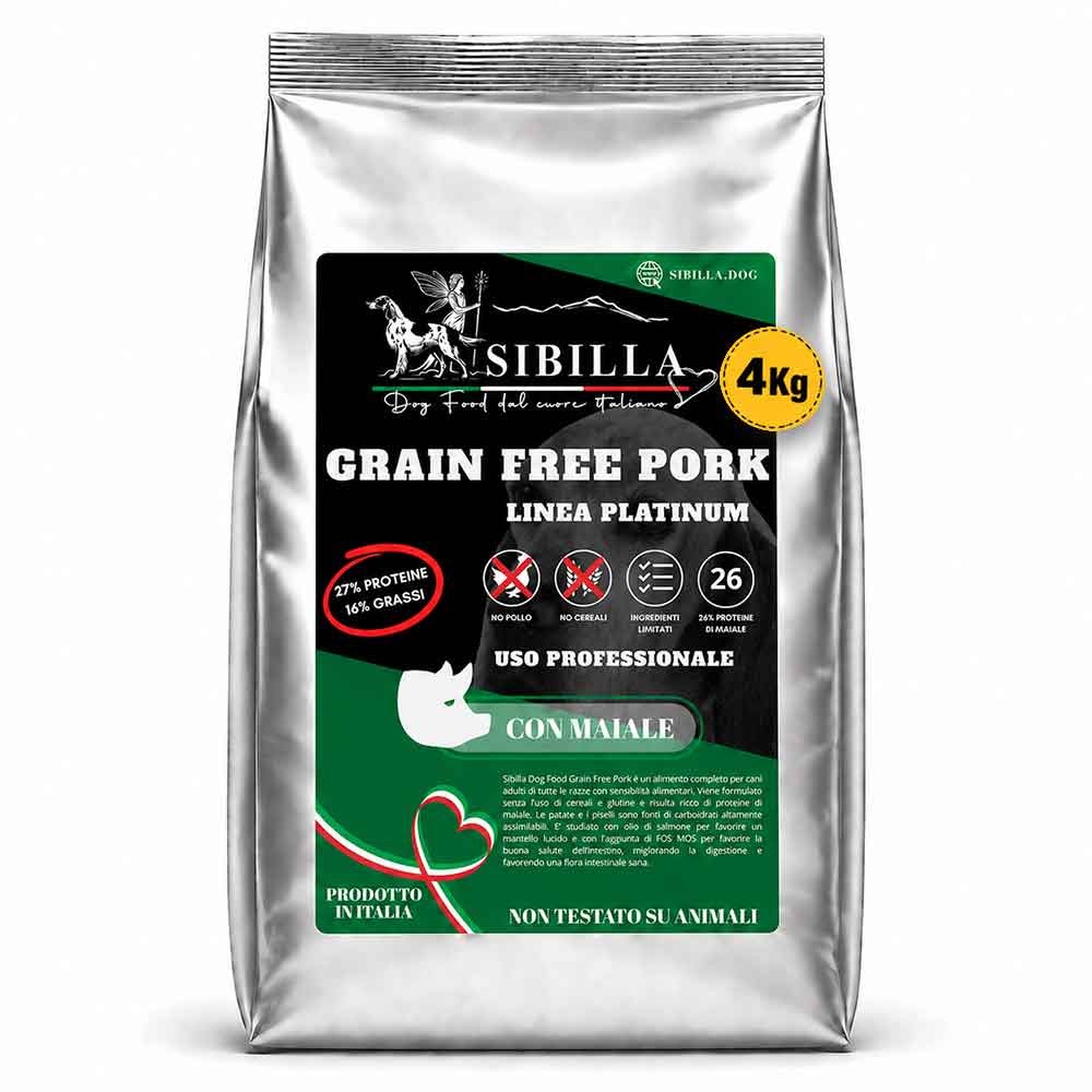 Sacco Kg 4 Crocchette Platinum Grain Free Pork - Adulti sensibilità alimentari