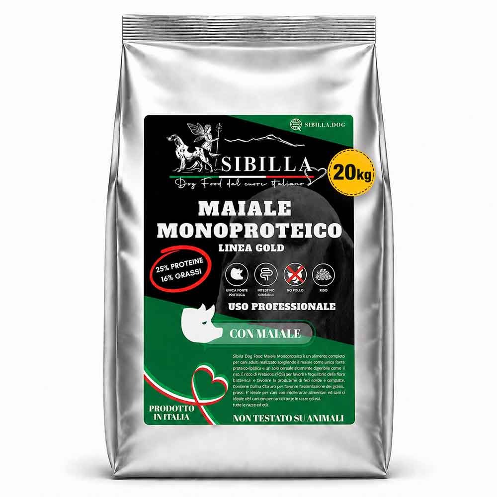 Sacco 20 Kg Crocchette Gold Maiale Monoproteico - Adulti intolleranze alimentari
