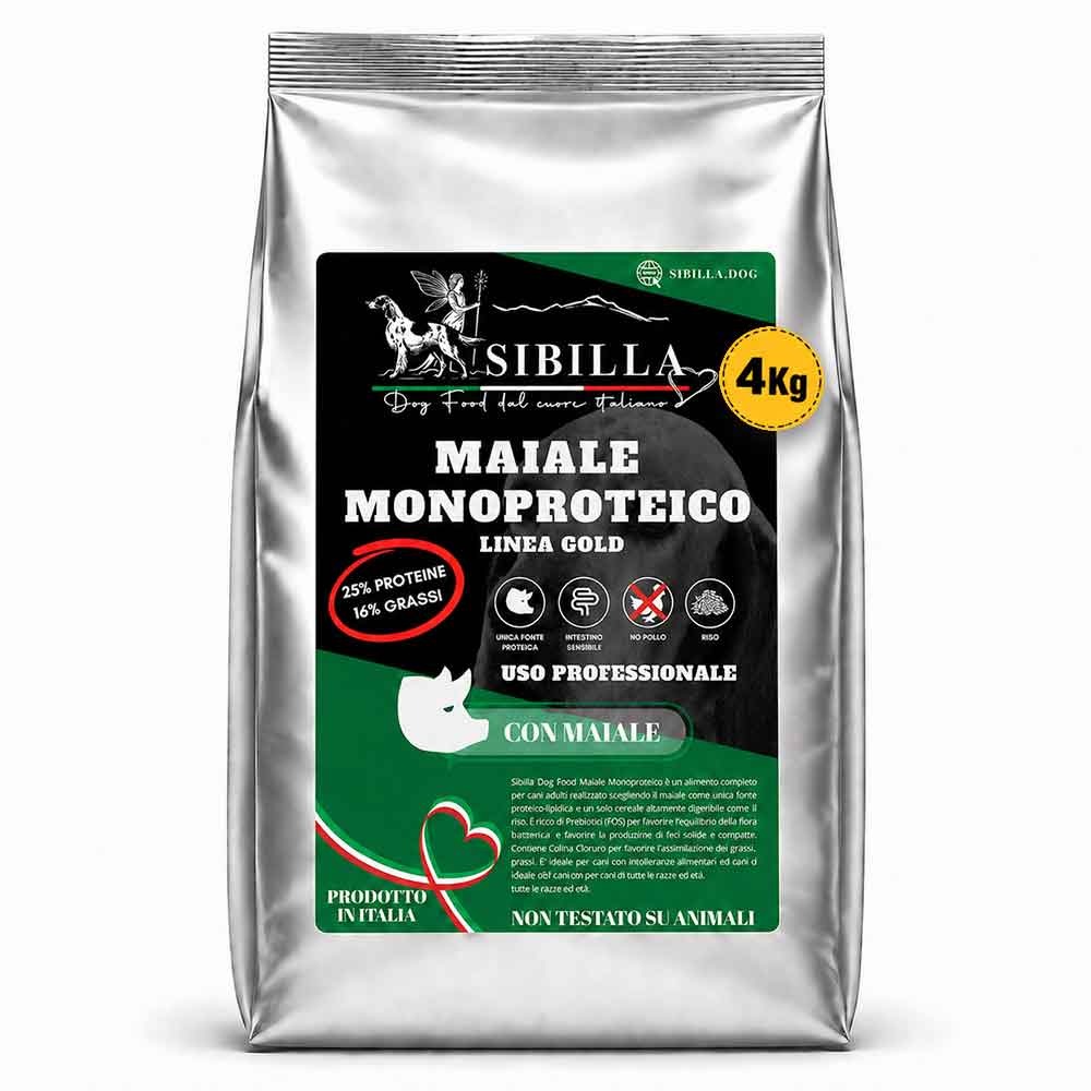 Sacco 4 Kg Crocchette Gold Maiale Monoproteico - Adulti intolleranze alimentari
