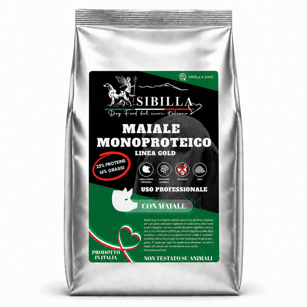 Sacco Crocchette Gold Maiale Monoproteico - Adulti intolleranze alimentari